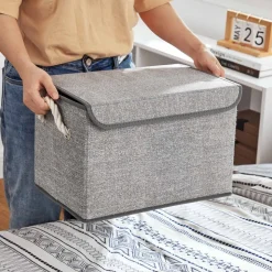 Store SONGMICS 3 Bacs rangement gris