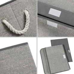 Store SONGMICS 3 Bacs rangement gris