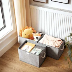 Store SONGMICS 3 Bacs rangement gris