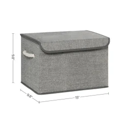 Store SONGMICS 3 Bacs rangement gris