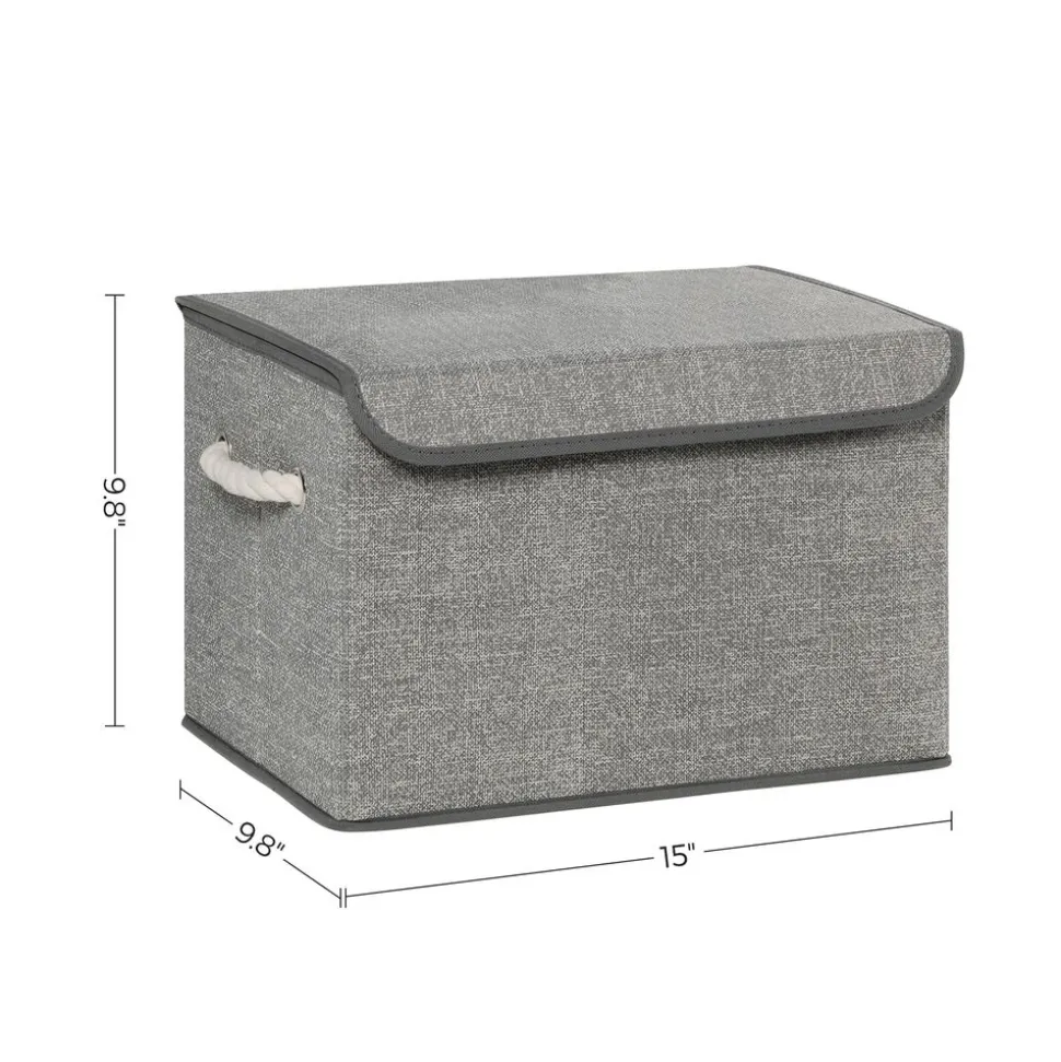 Store SONGMICS 3 Bacs rangement gris