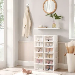 Discount SONGMICS 12 Boîtes à chaussures Blanc