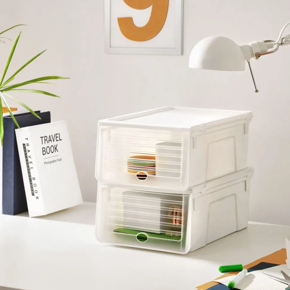 Discount SONGMICS 12 Boîtes à chaussures Blanc