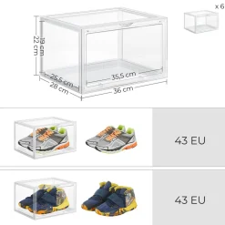 Sale SONGMICS 6 Boîtes à chaussures porte