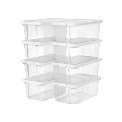 Outlet SONGMICS 8 Boîtes chaussures Blanc