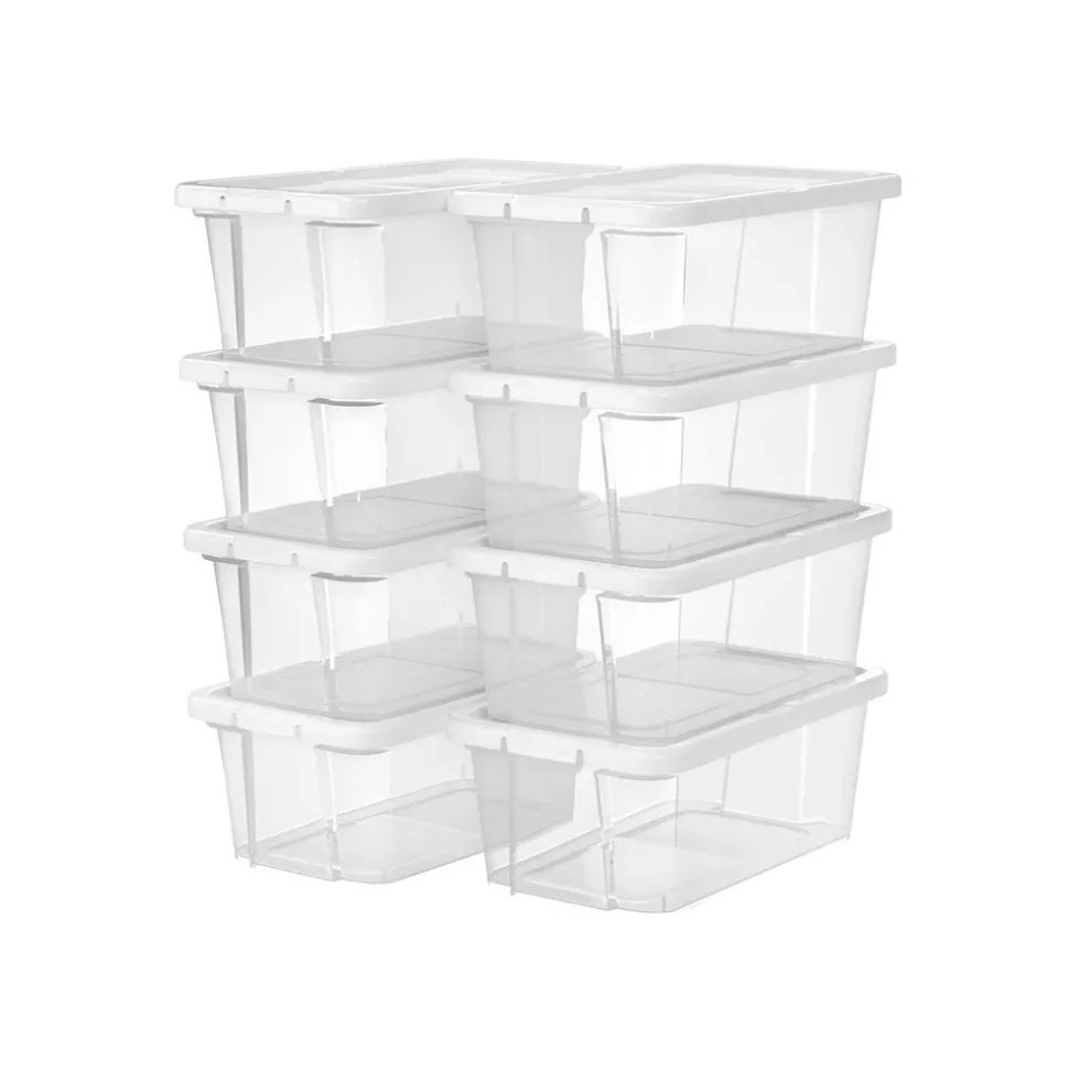 Outlet SONGMICS 8 Boîtes chaussures Blanc