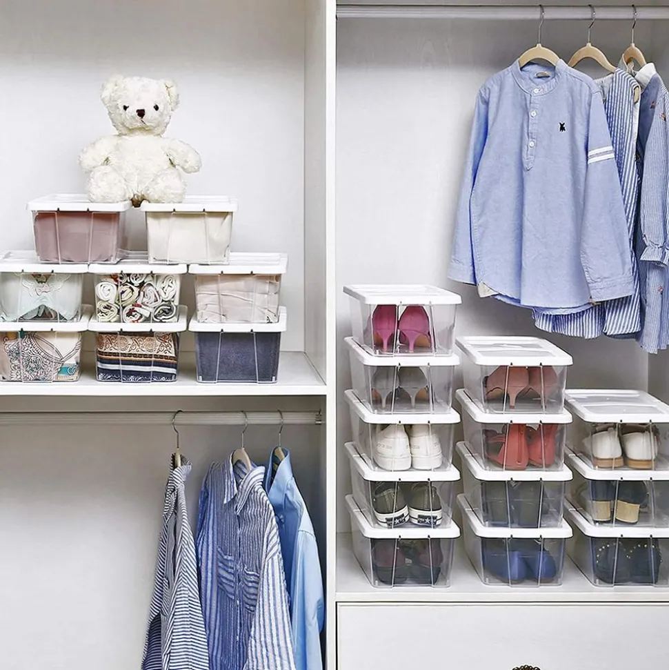 Outlet SONGMICS 8 Boîtes chaussures Blanc