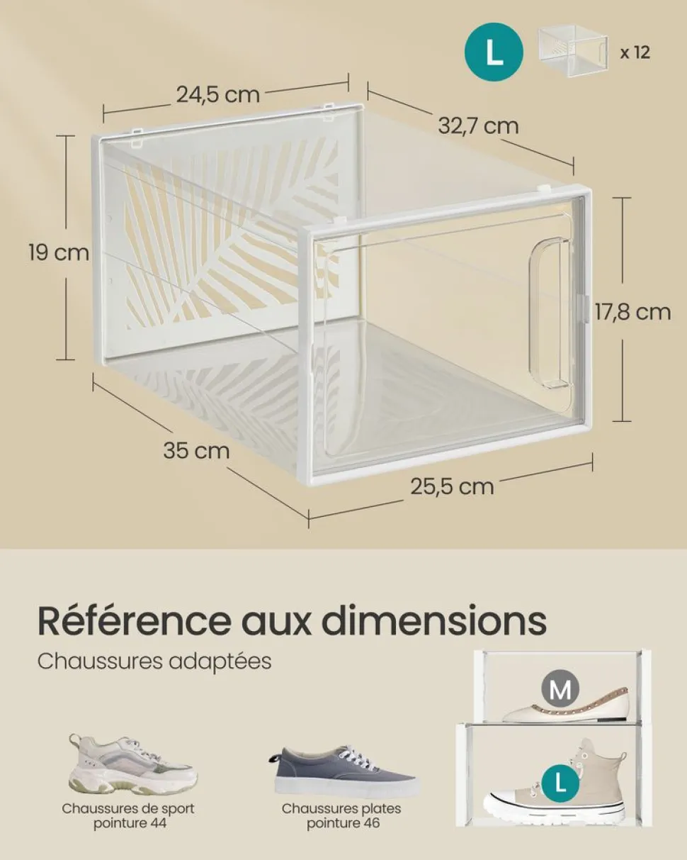 Online SONGMICS 6 Boîtes de rangement