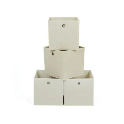 Shop SONGMICS 6 Boîtes de rangement beige