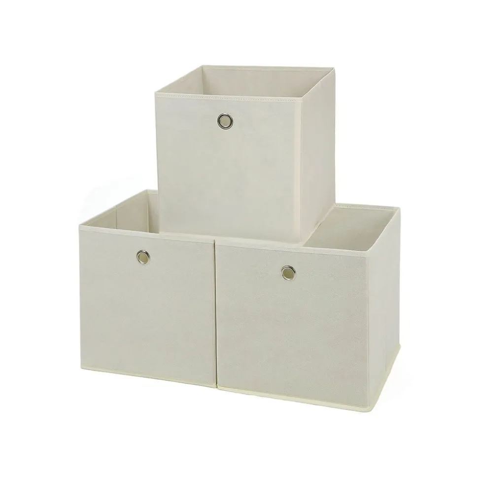 Shop SONGMICS 6 Boîtes de rangement beige