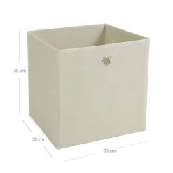 Shop SONGMICS 6 Boîtes de rangement beige