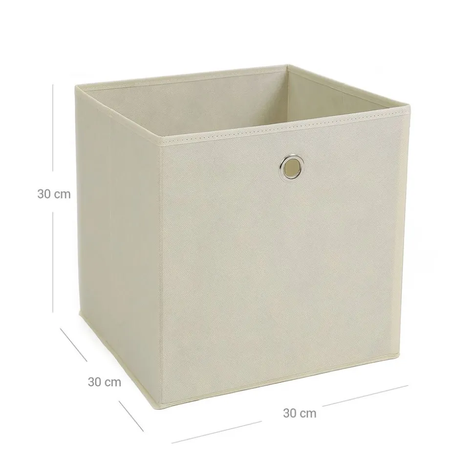 Shop SONGMICS 6 Boîtes de rangement beige