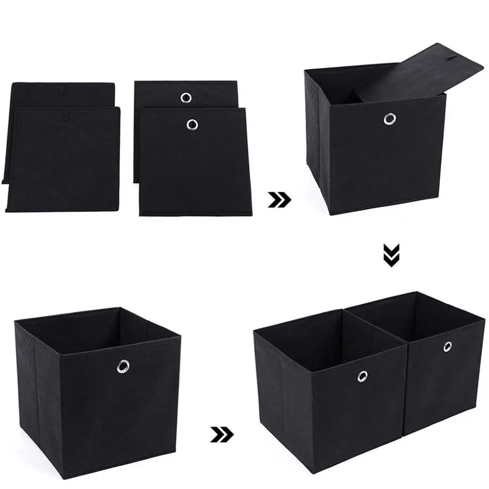 Shop SONGMICS 6 Boîtes de rangement beige