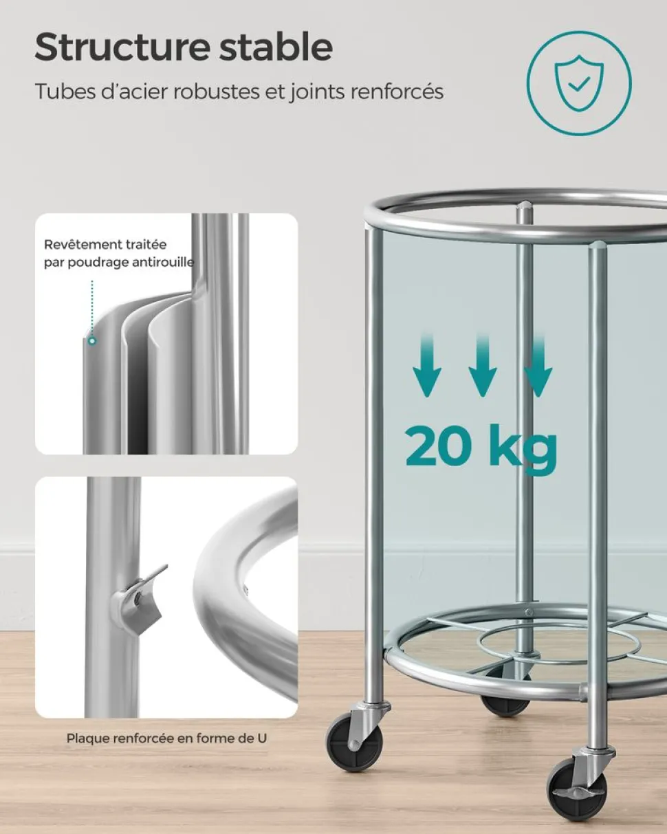 New SONGMICS 6 Boîtes de rangement Gris