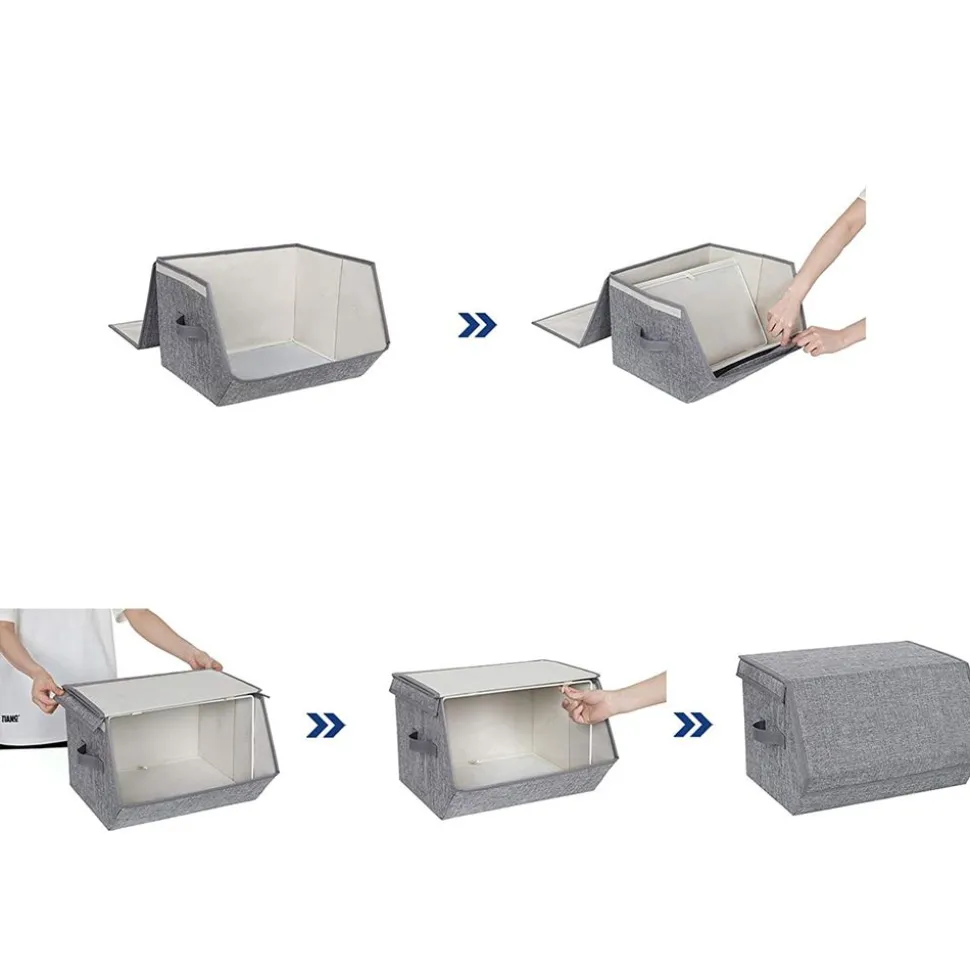 New SONGMICS 4 Boîtes de rangement tissu