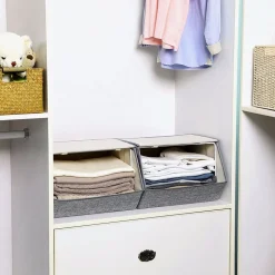 New SONGMICS 4 Boîtes de rangement tissu