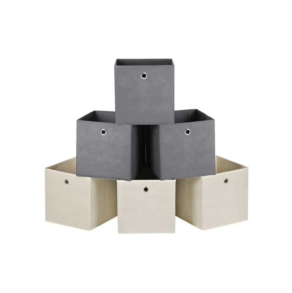 Online SONGMICS 6 Boîtes gris beige noir