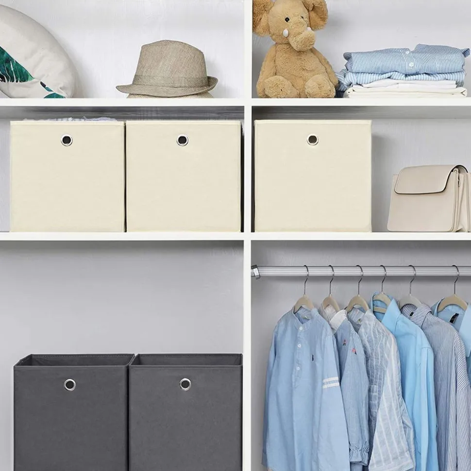 Online SONGMICS 6 Boîtes gris beige noir