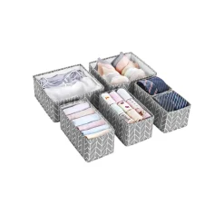 Clearance SONGMICS 6 Boîtes gris foncé