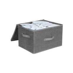 Discount SONGMICS 3 Boîtes rangement Gris