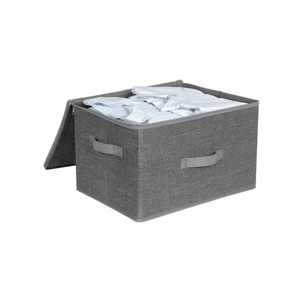 Discount SONGMICS 3 Boîtes rangement Gris