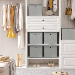 Best SONGMICS 6 Boîtes rangement Gris