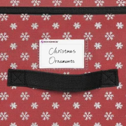 Fashion SONGMICS 3 Boîtes rangement Noël Rouge