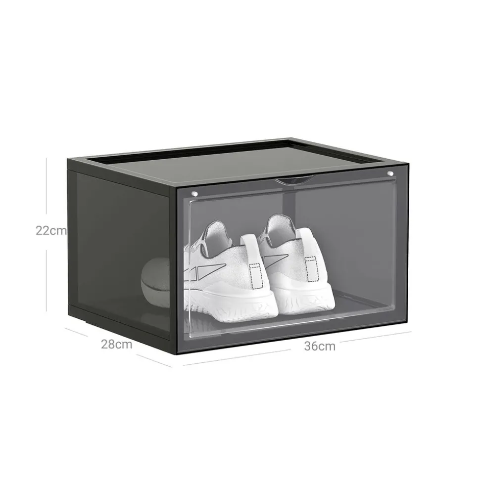 Clearance SONGMICS 20 Boîtes transparent Blanc