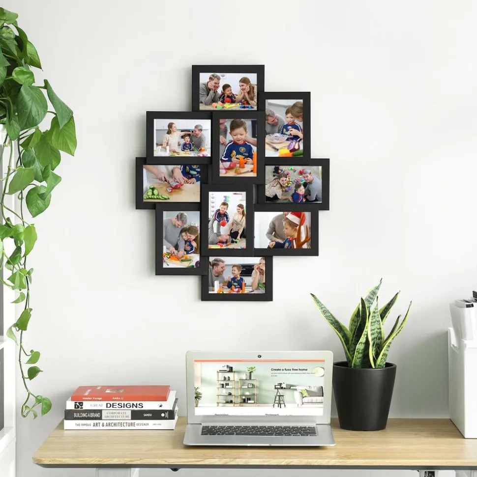 Outlet SONGMICS 12 Cadres photo noir