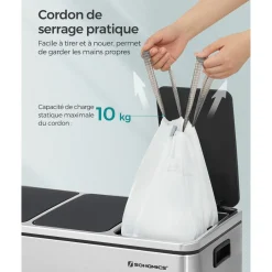 Shop SONGMICS 3 Cadres photo verre Blanc