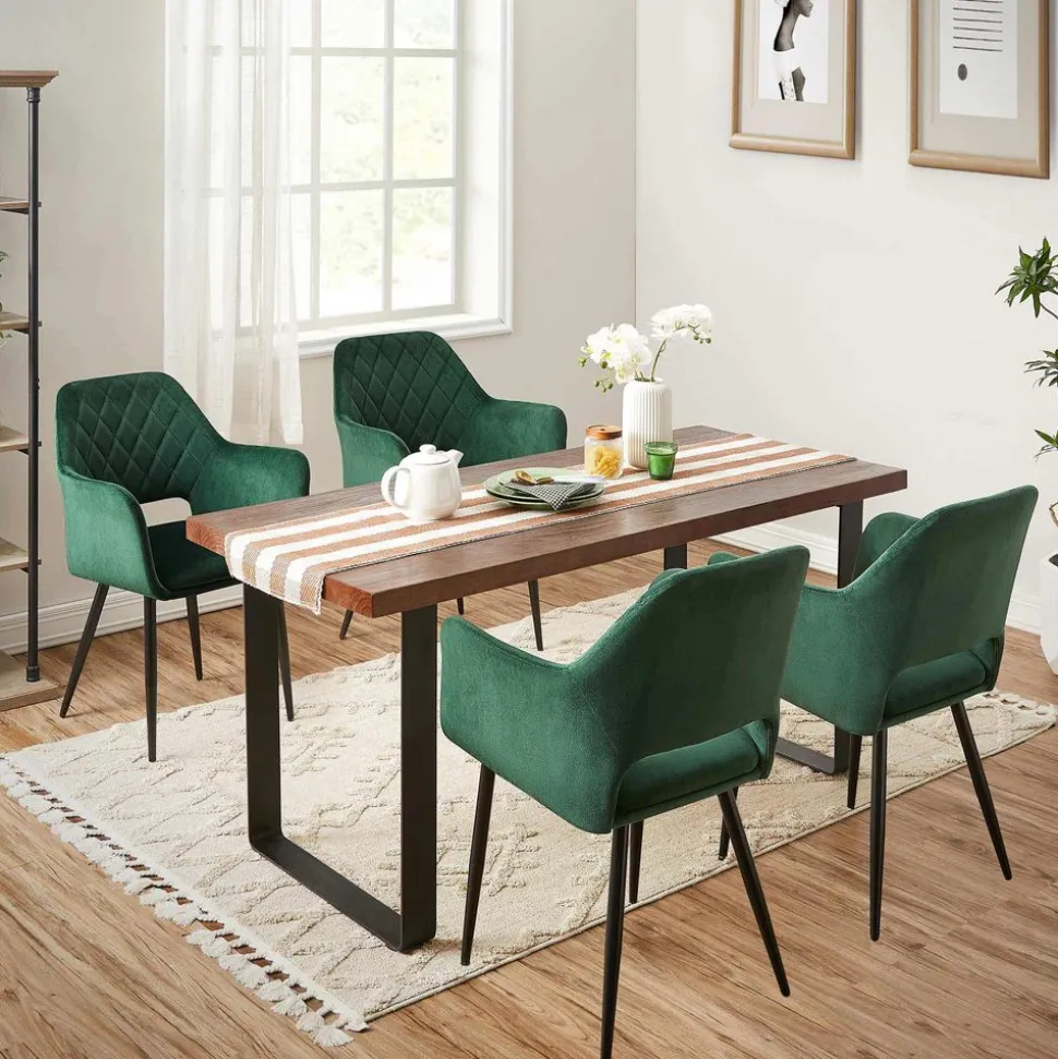 Flash Sale SONGMICS 2 Chaises courbées vert