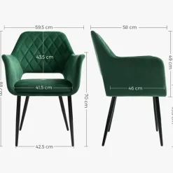 Flash Sale SONGMICS 2 Chaises courbées vert