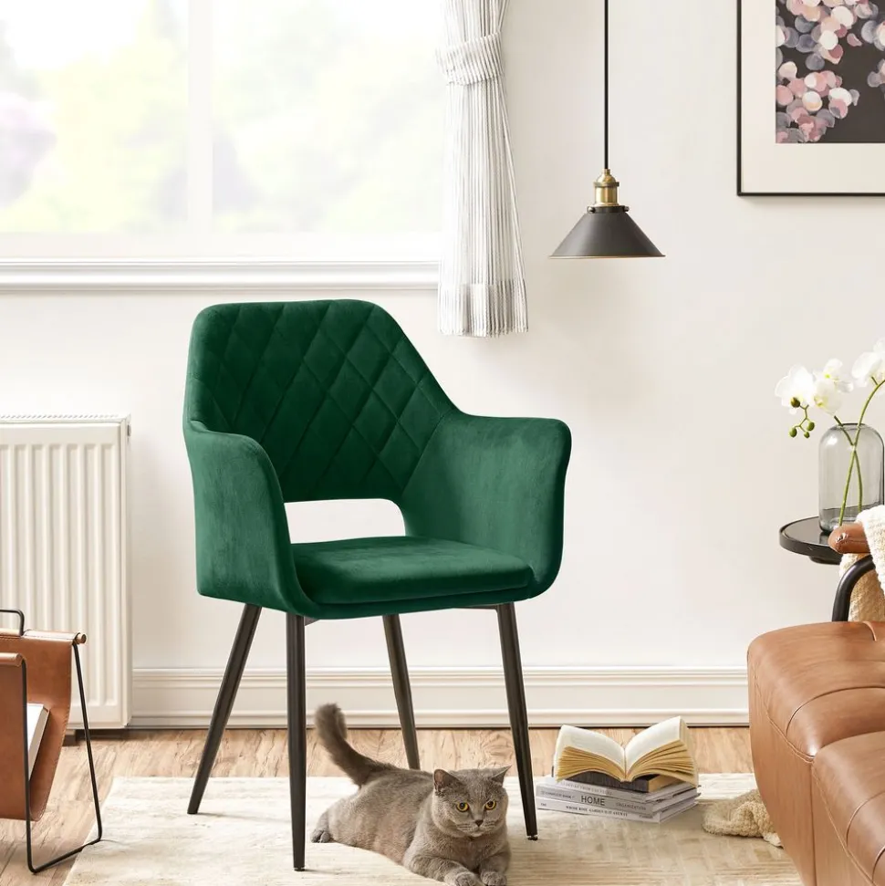 Flash Sale SONGMICS 2 Chaises courbées vert