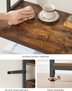 Flash Sale SONGMICS ２ Chaises design X Noir