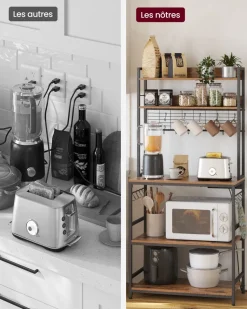 Flash Sale SONGMICS ２ Chaises design X Noir