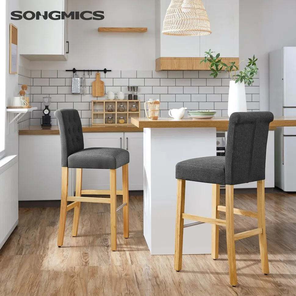 Best Sale SONGMICS 2 Chaises dossier Gris