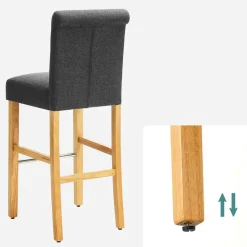 Best Sale SONGMICS 2 Chaises dossier Gris