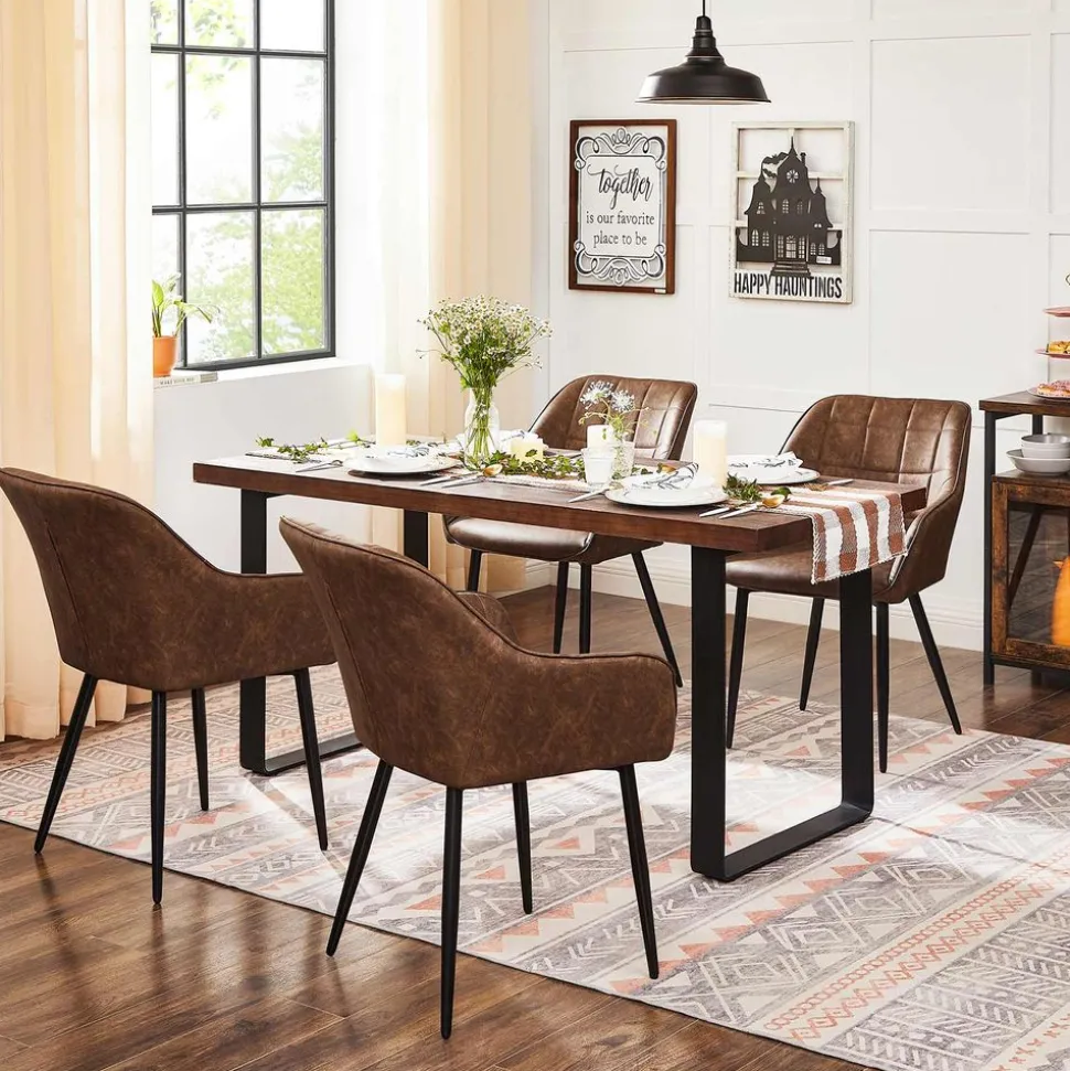 Discount SONGMICS 2 Chaises hautes foncé Gris