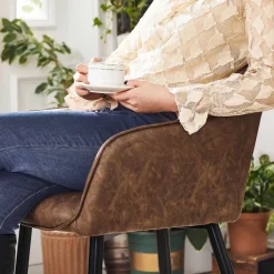 Discount SONGMICS 2 Chaises hautes foncé Gris