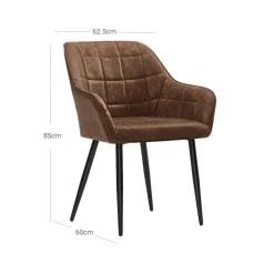 Discount SONGMICS 2 Chaises hautes foncé Gris