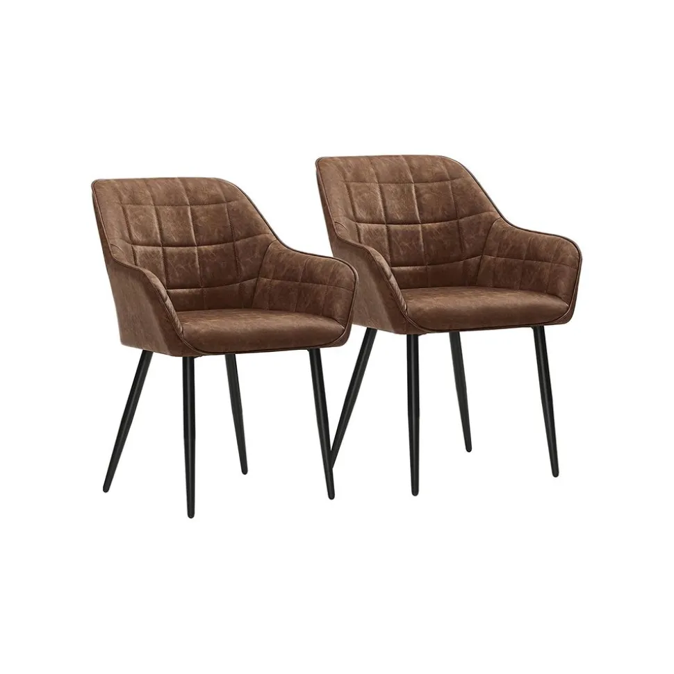 Discount SONGMICS 2 Chaises hautes foncé Gris