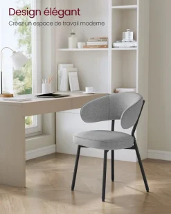 Shop SONGMICS ２ Chaises moderne gris