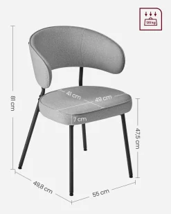 Shop SONGMICS ２ Chaises moderne gris