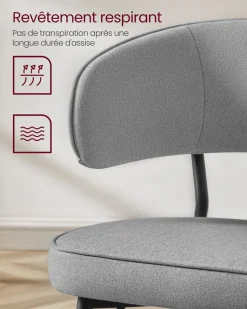 Shop SONGMICS ２ Chaises moderne gris