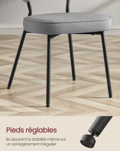 Shop SONGMICS ２ Chaises moderne gris