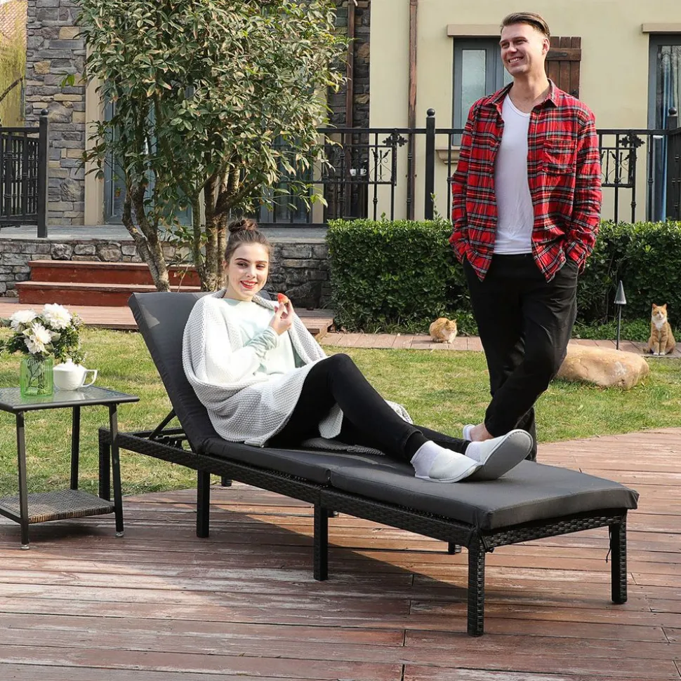 Discount SONGMICS 2 Chaises pliantes alu gris