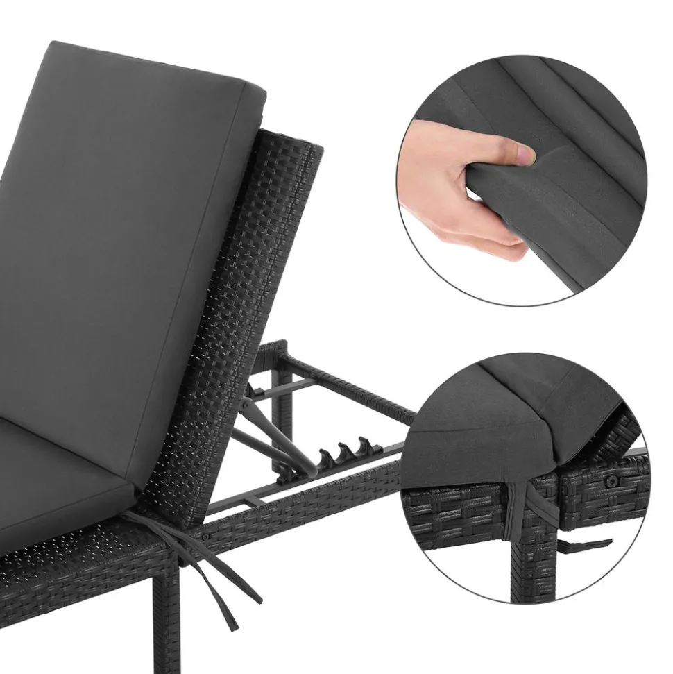 Discount SONGMICS 2 Chaises pliantes alu gris