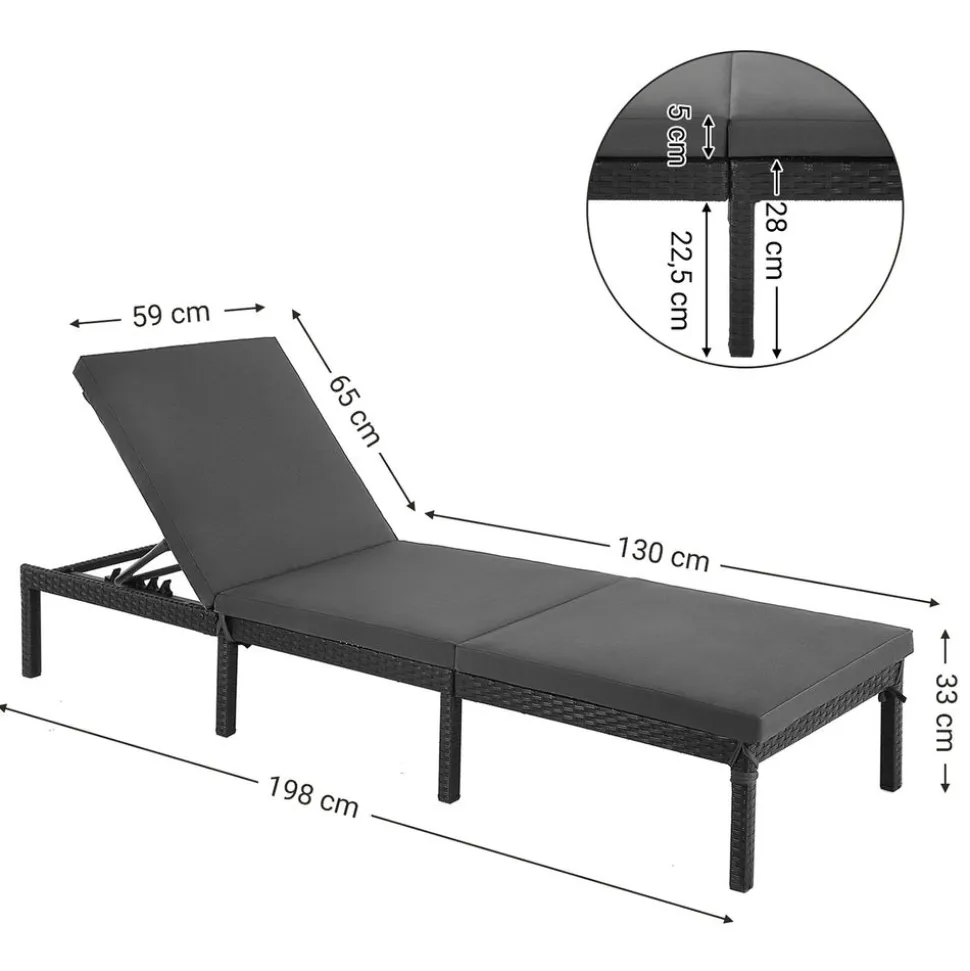 Discount SONGMICS 2 Chaises pliantes alu gris