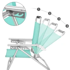 Best SONGMICS 4 Chaises pliantes alu noir