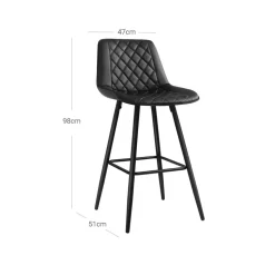 Shop SONGMICS 2 Chaises salle à manger gris